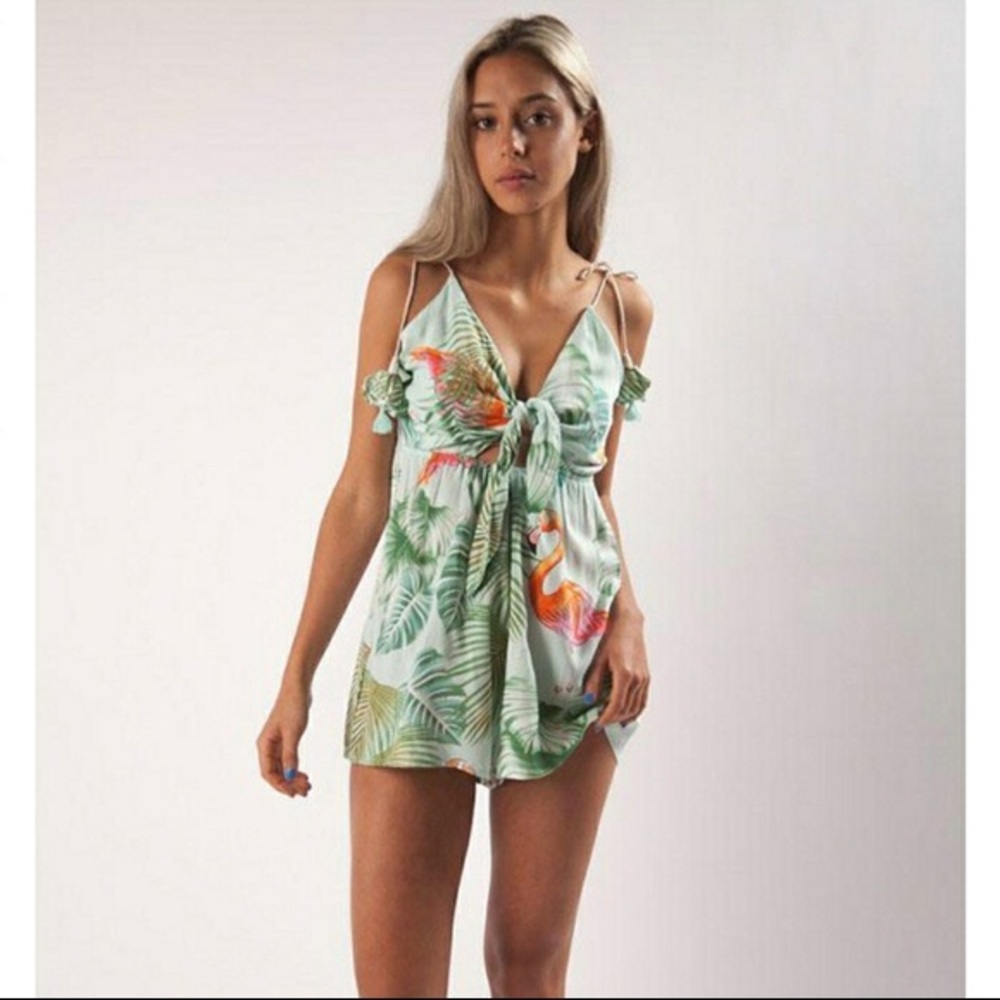 Z&L Romper with Flamingo Design